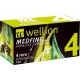 100 agujas Wellion Medfine 4 mm (32G x 0,23 mm)